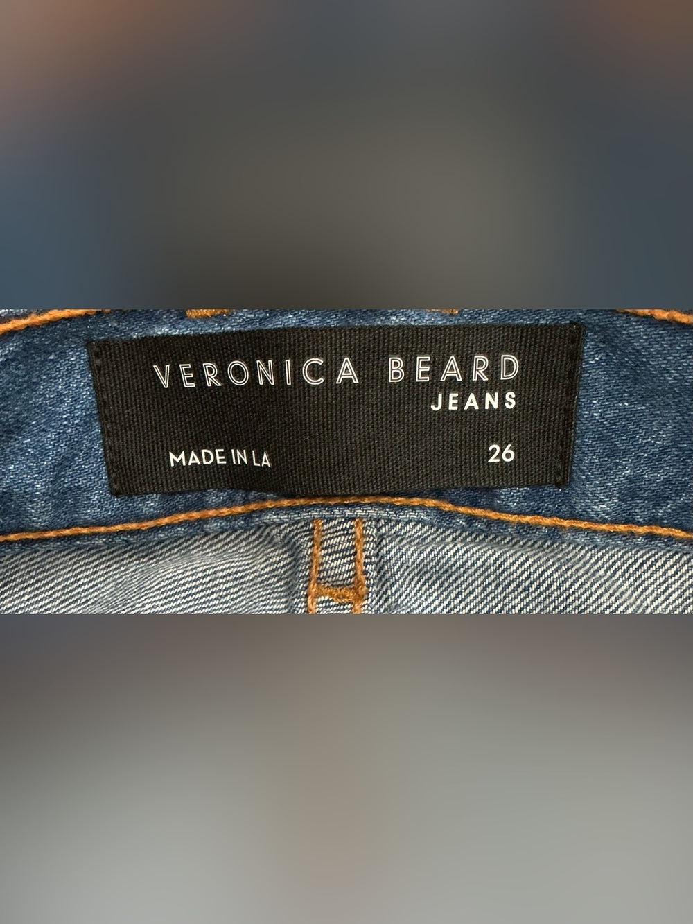 Veronica Beard Taylor High Rise Wide Leg Jeans Durango Raw Hem Blue Size 26 - Picture 4 of 6